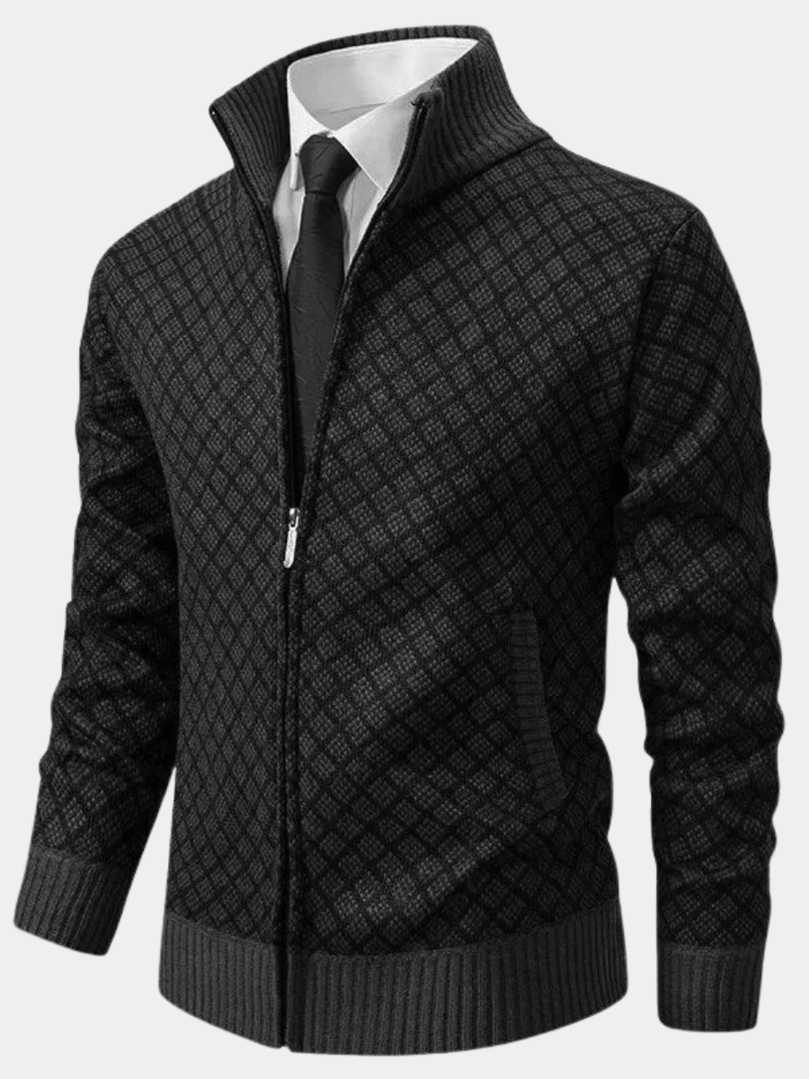 Zip-Up Longline Relaxed Cardigan
