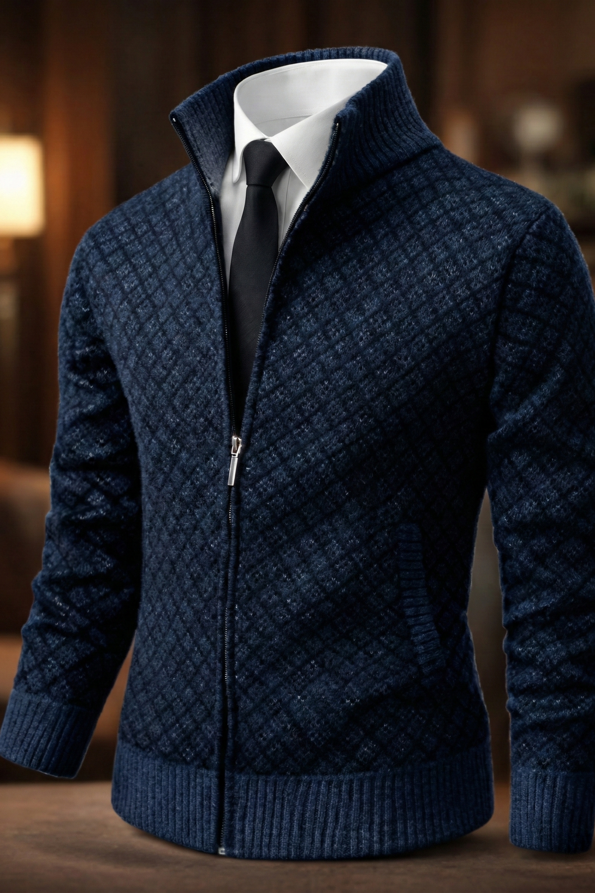 Zip-Up Longline Relaxed Cardigan