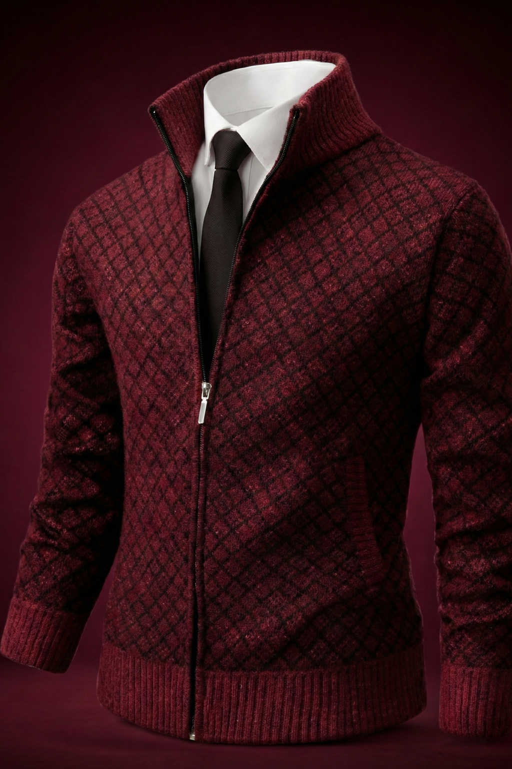 Zip-Up Longline Relaxed Cardigan