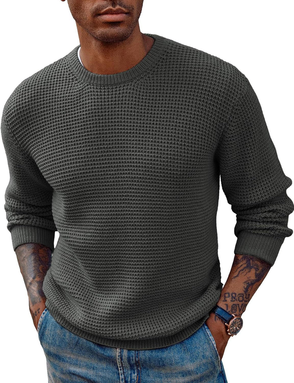 Crew-Neck Ribbed Editorial Sweater