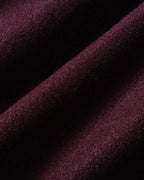 Wine Red Button Pockets Belt Coat