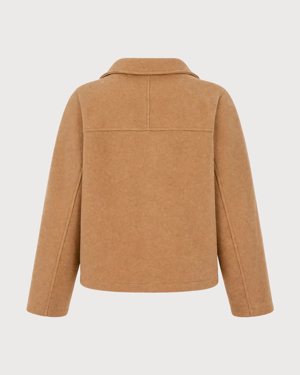Khaki Solid Single Breasted Jacket