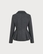 Grey Double Breasted Blazer