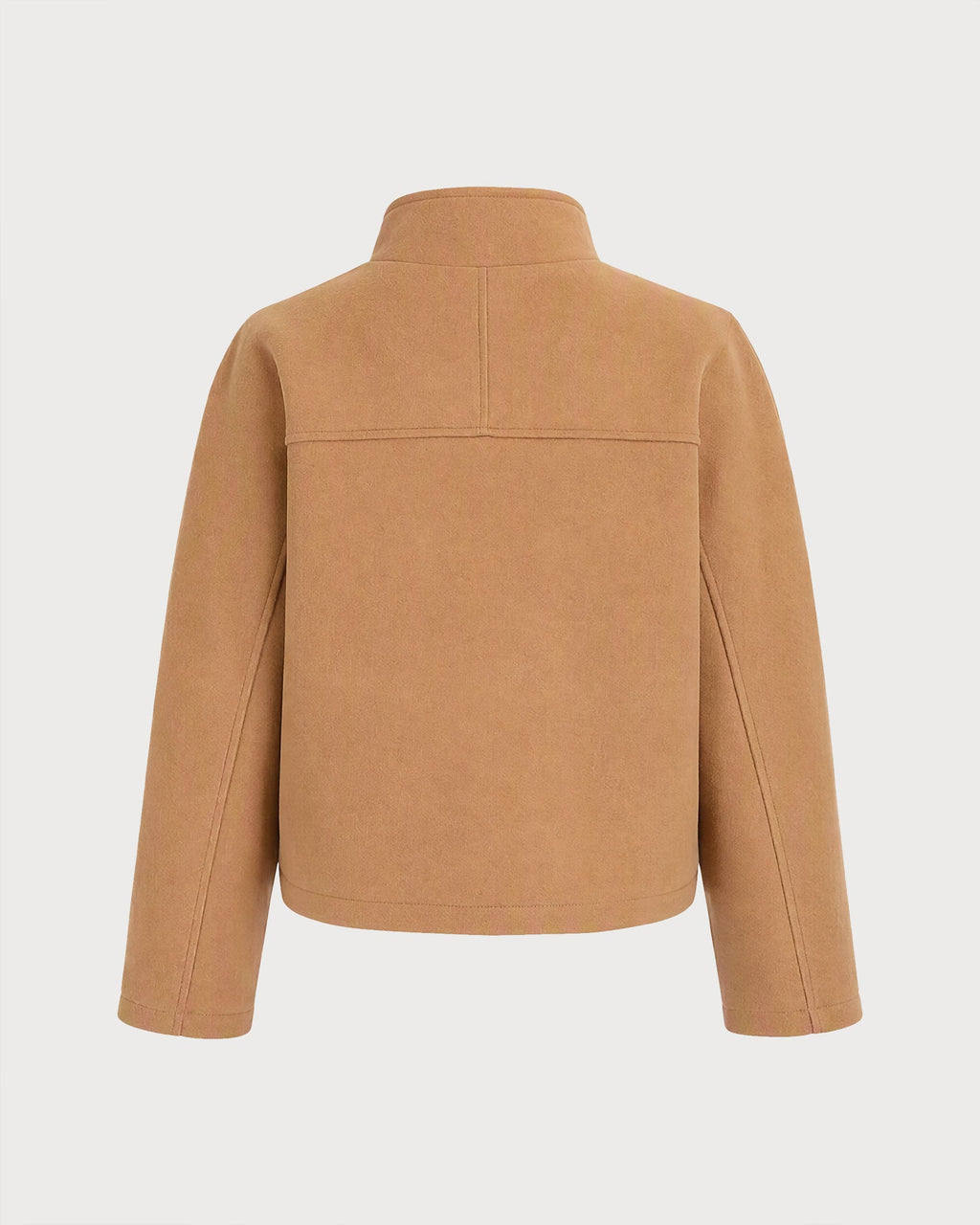 Khaki Solid Single Breasted Jacket