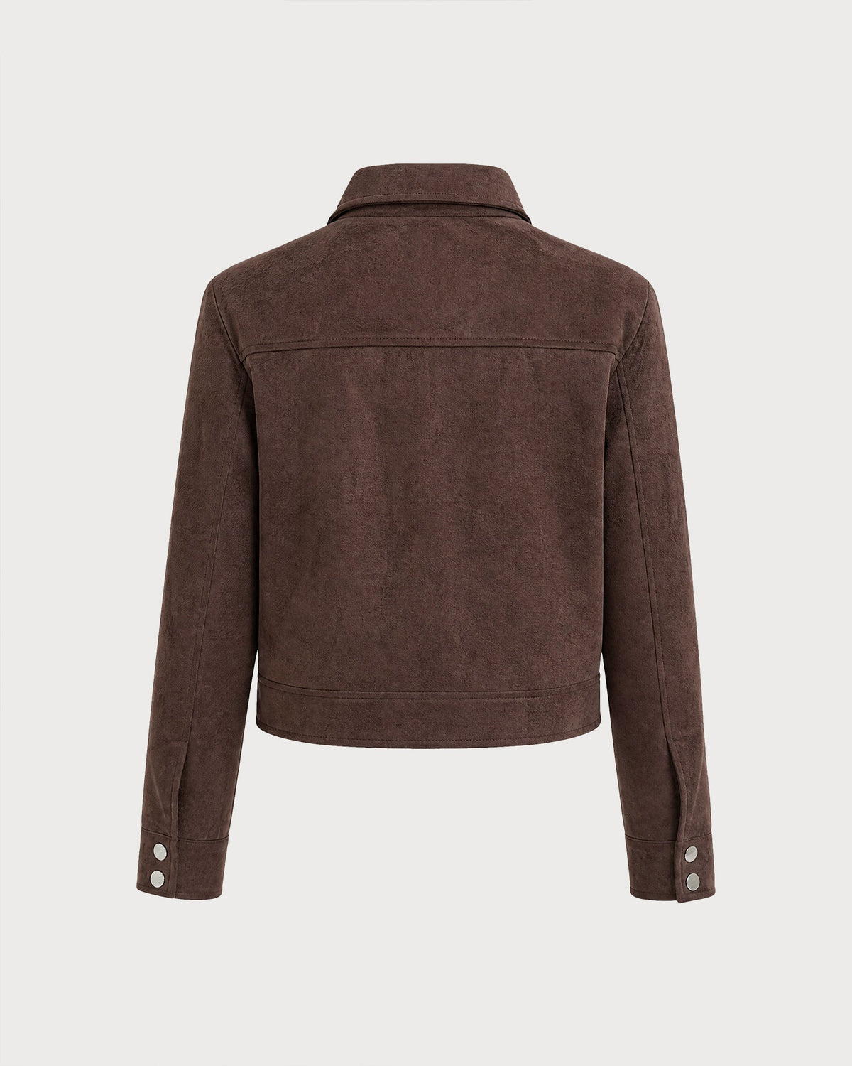 Coffee Single Breasted Pockets Jacket