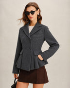 Grey Double Breasted Blazer
