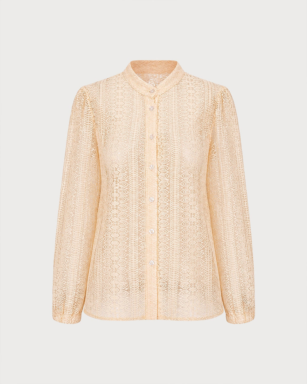 Apricot Turtle See Through Textured Shirt
