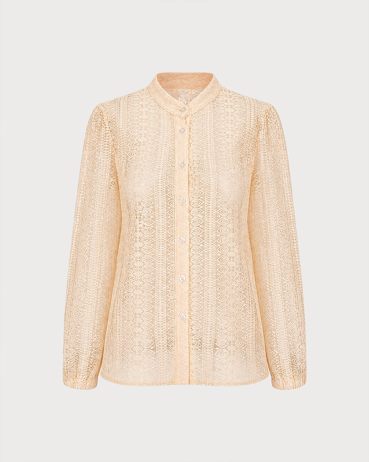 Apricot Turtle See Through Textured Shirt