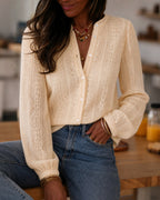 Apricot Turtle See Through Textured Shirt