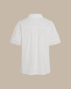 White Collar Short Sleeve Button Shirt