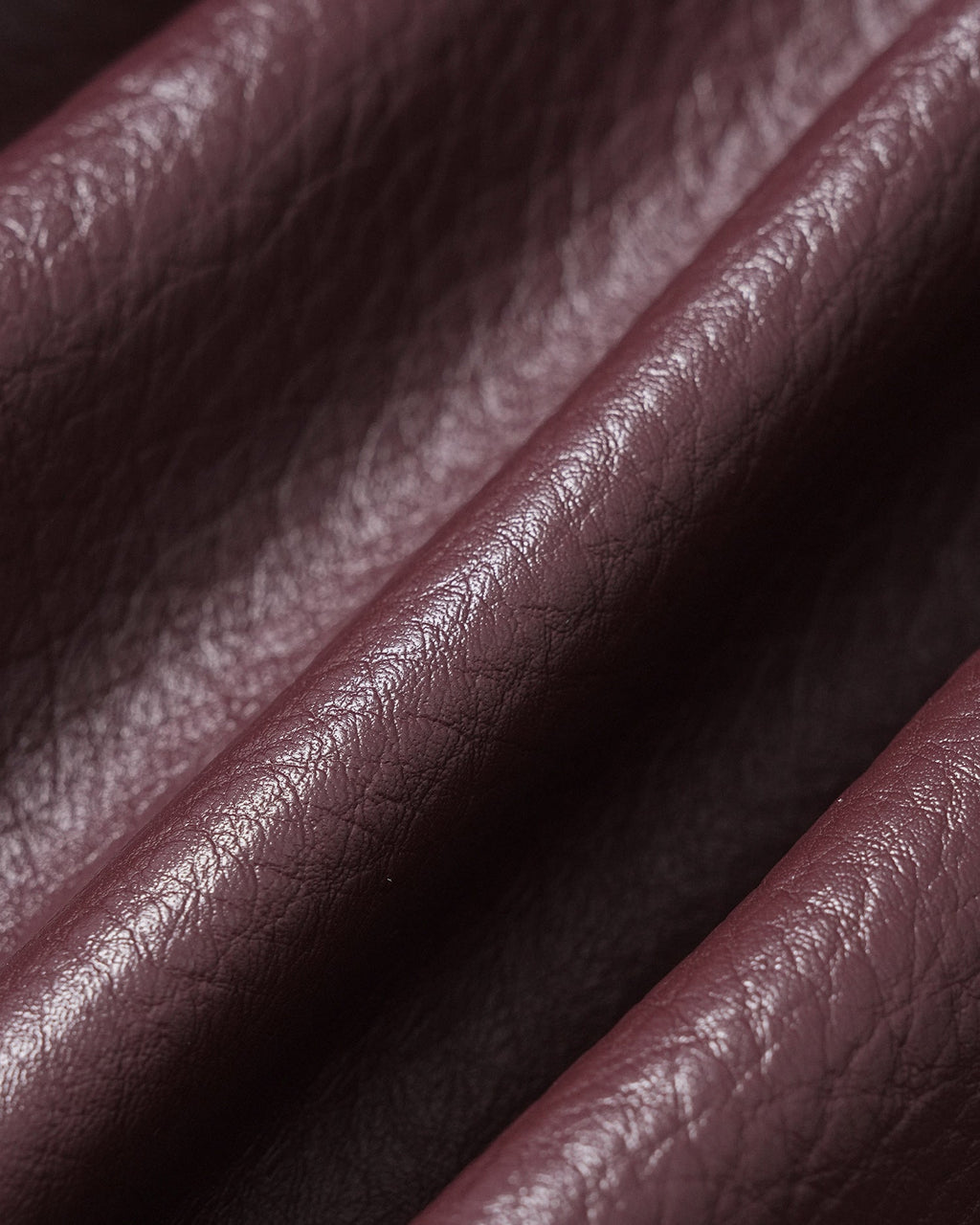 Wine Red PU Leather Pockets Jacket