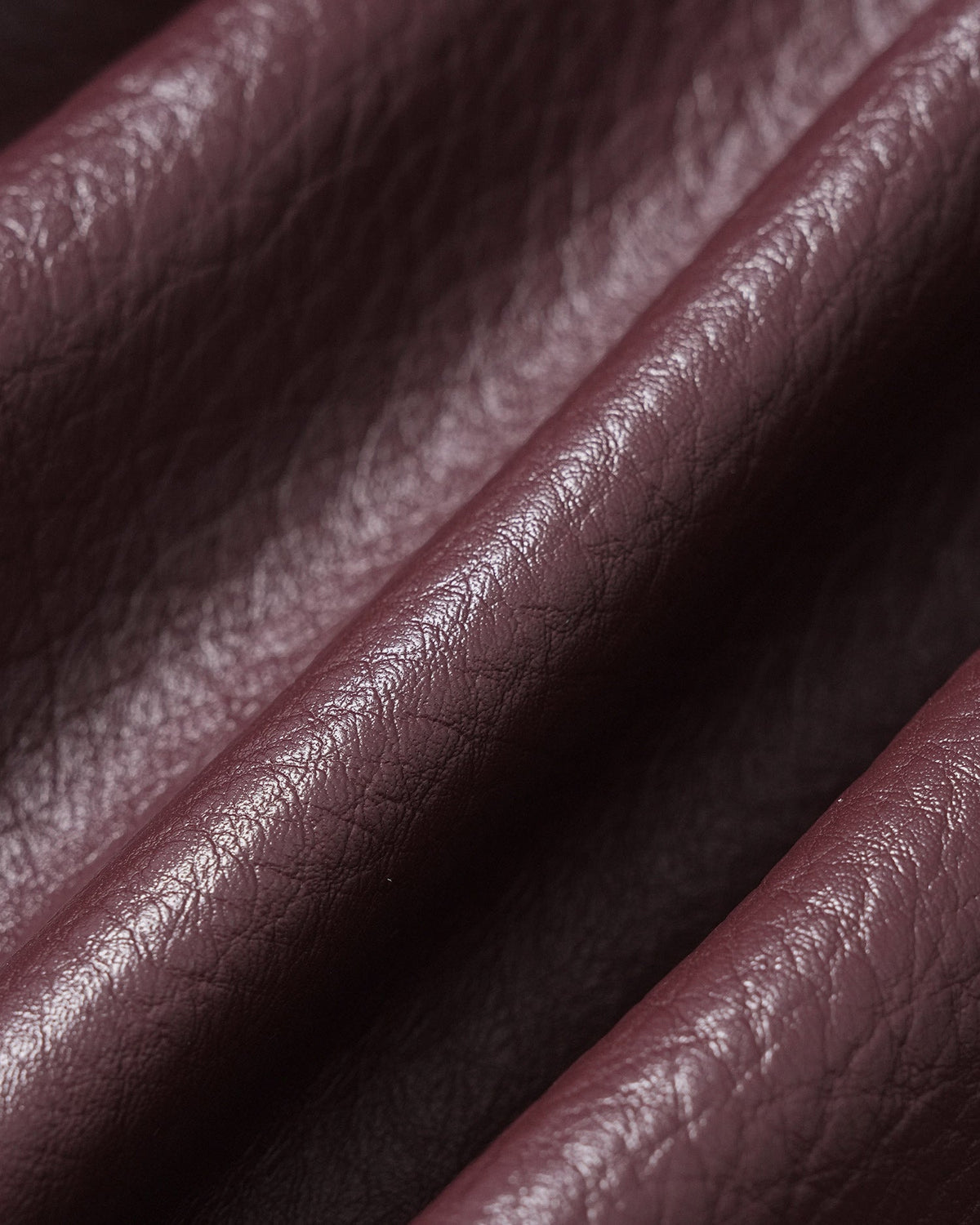 Wine Red PU Leather Pockets Jacket
