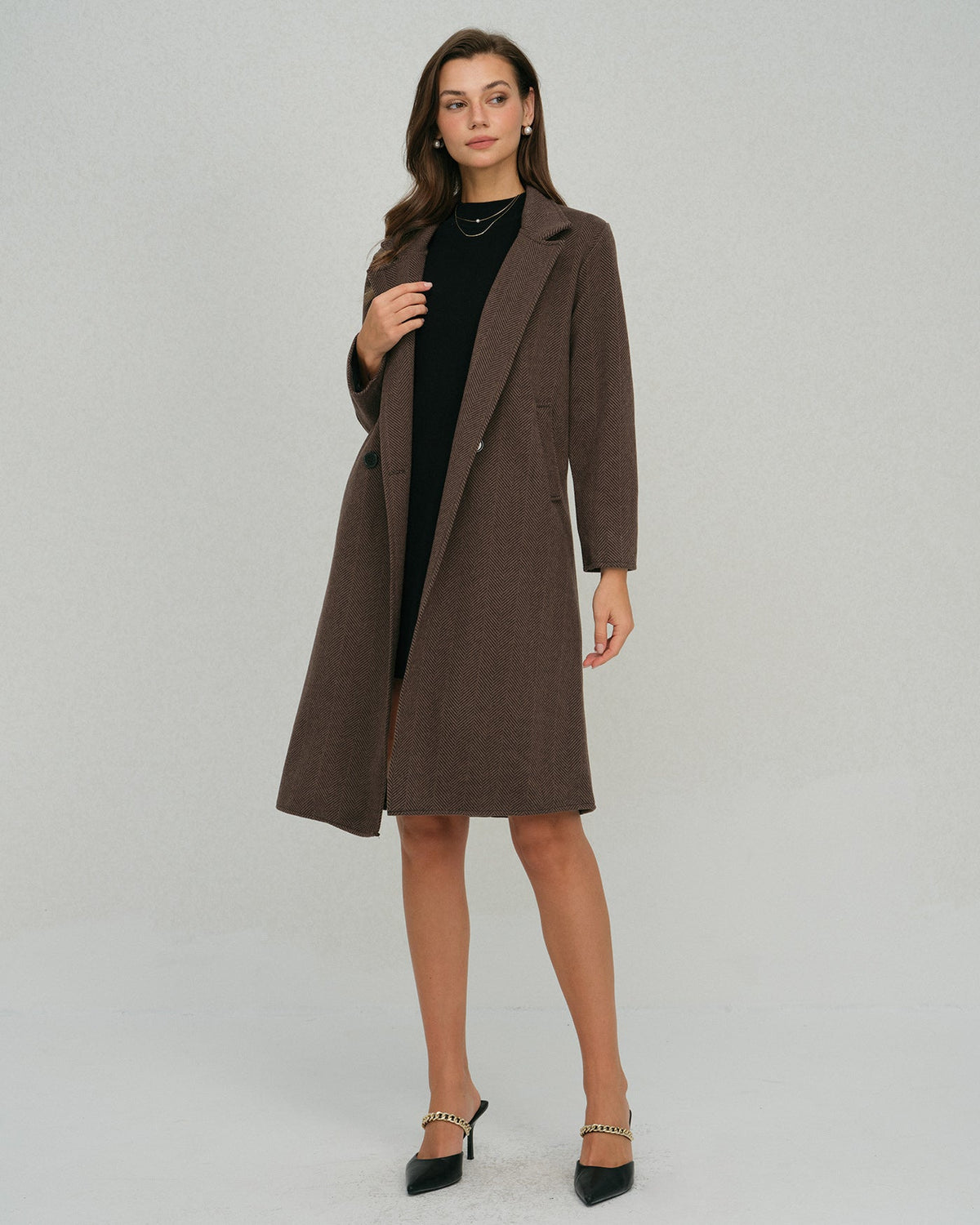 Coffee Pocket Trench Coat