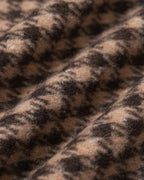 Brown Geometric Button Jacket