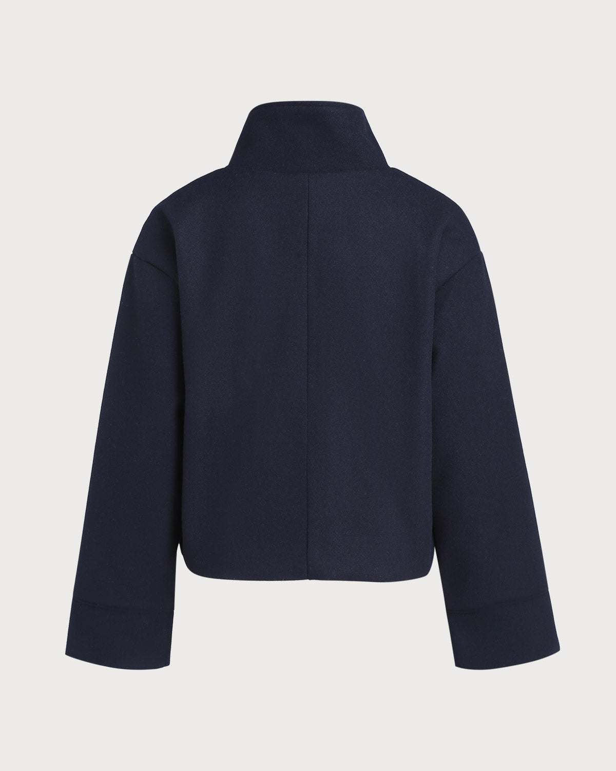 Blue Single Breasted Loose Jacket