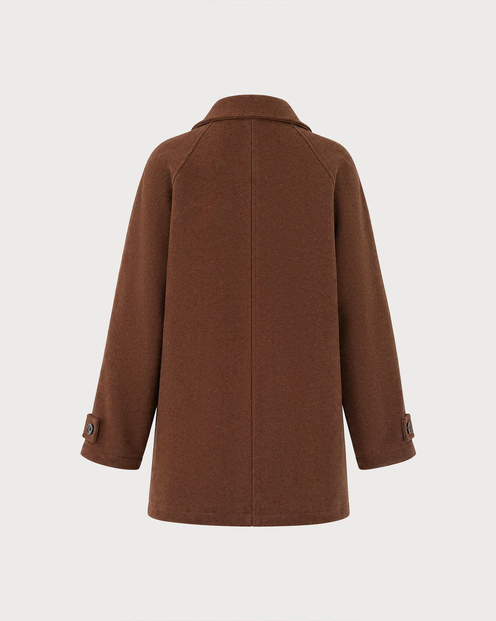 Brown Solid Single Breasted Jacket