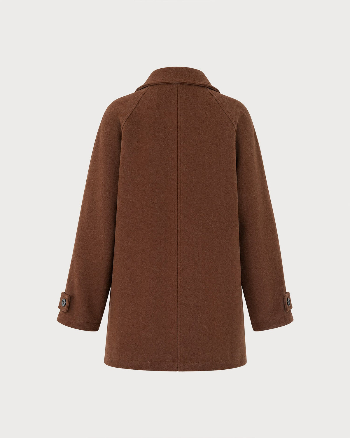 Brown Solid Single Breasted Jacket