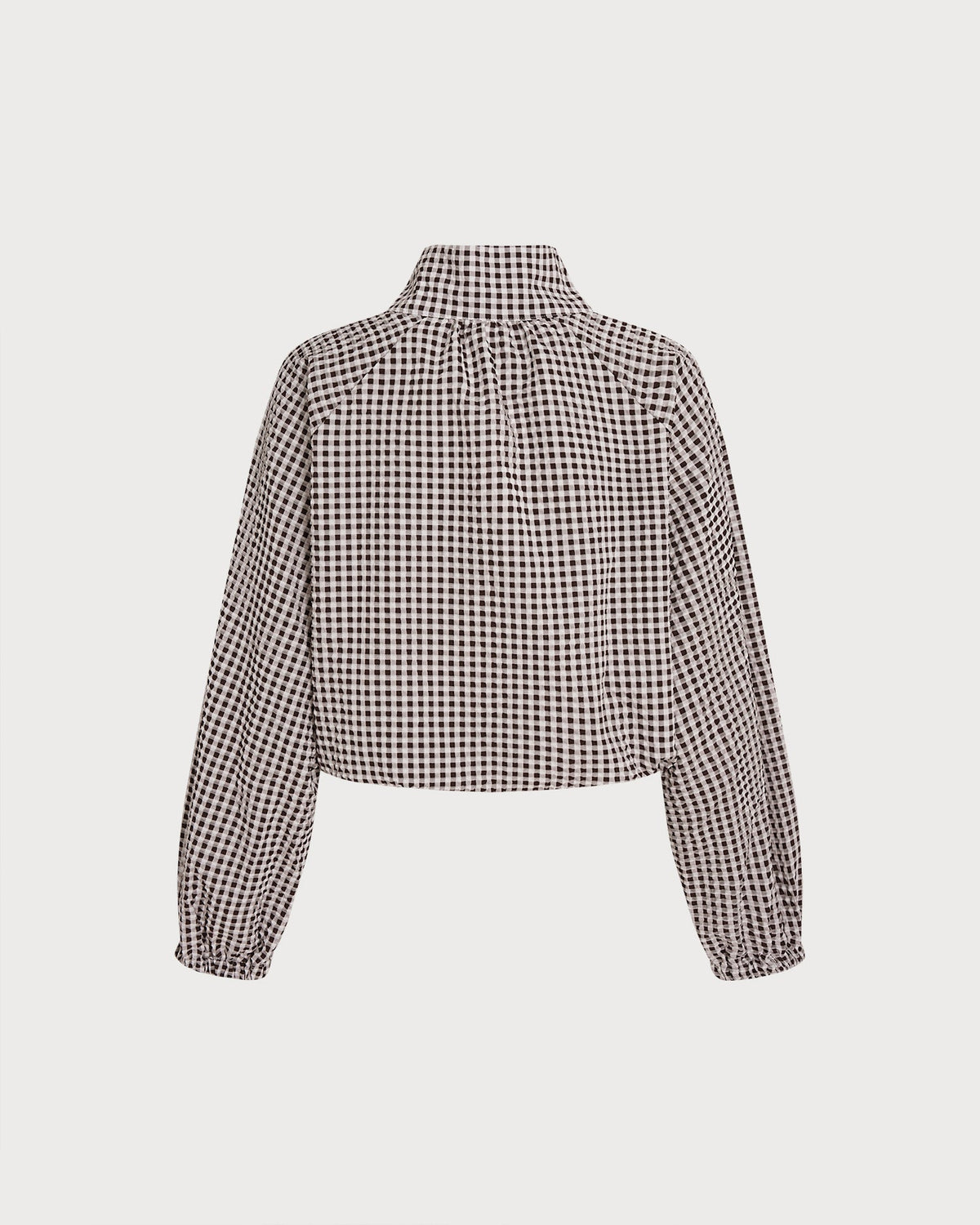 Coffee Single Breasted Plaid Jacket