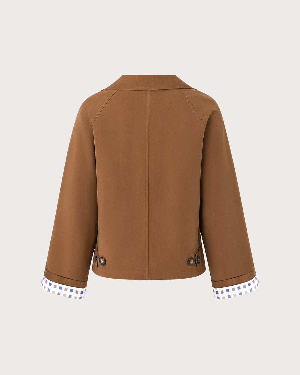 Brown Single Breasted Pockets Casual Jacket