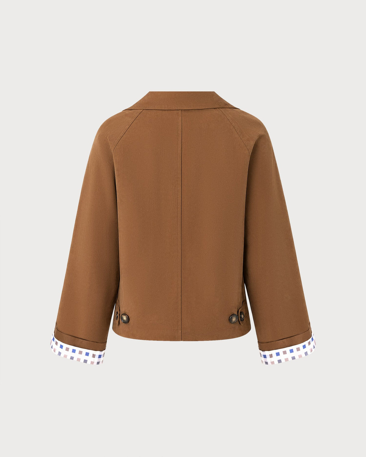 Brown Single Breasted Pockets Casual Jacket