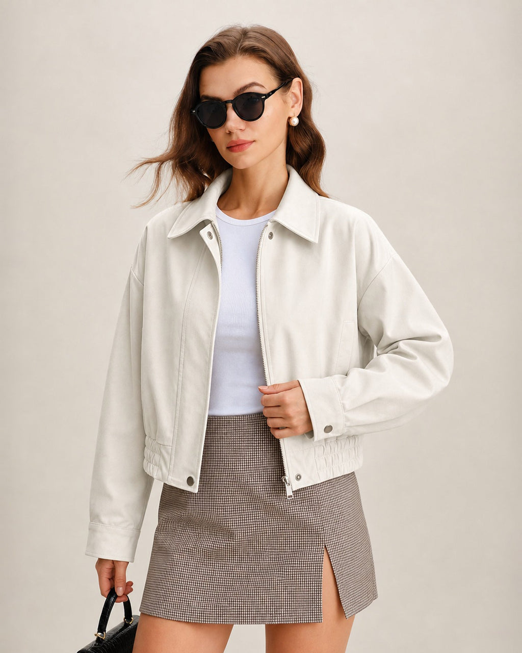 Off White Zipper Pockets Jacket