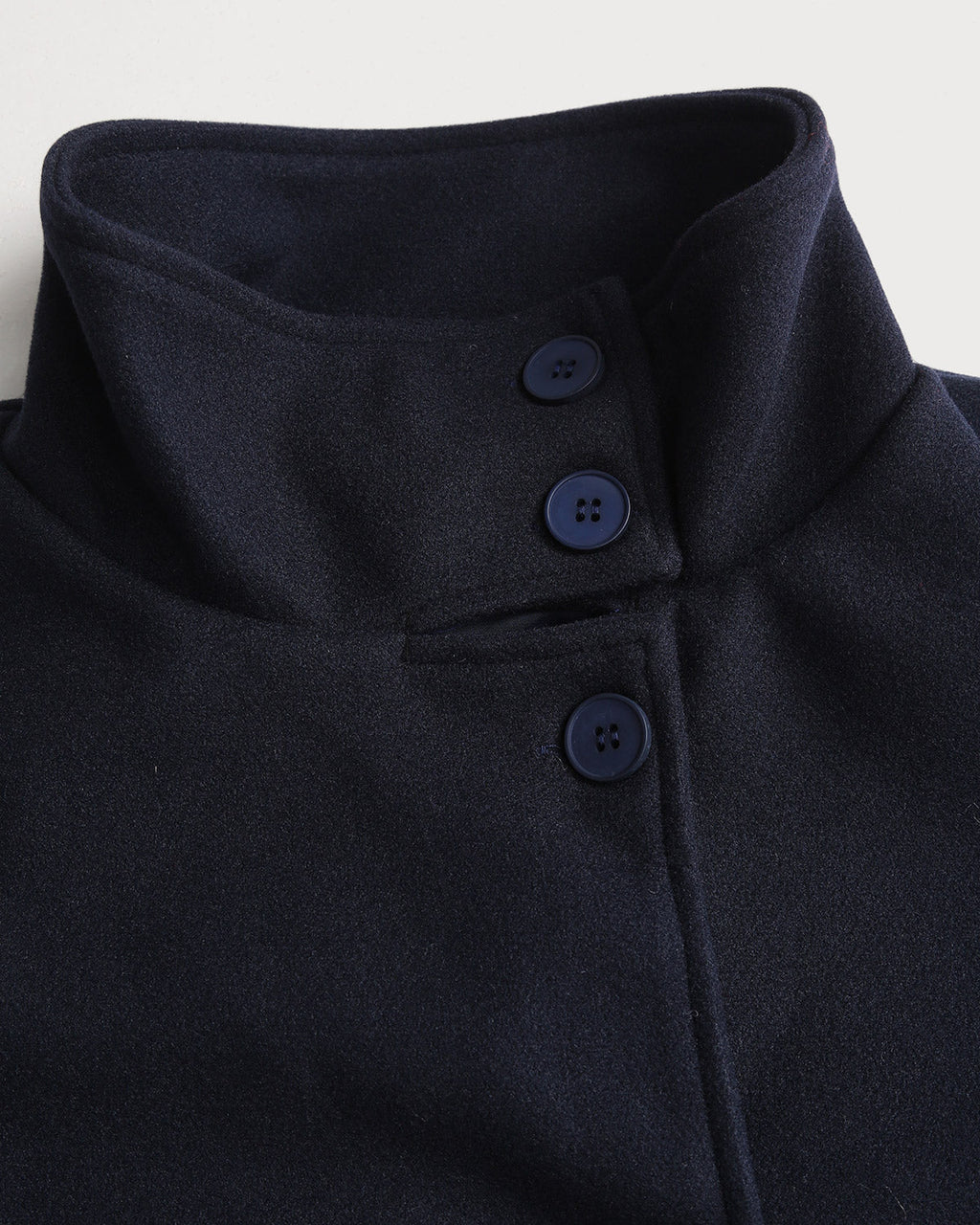 Blue Single Breasted Loose Jacket