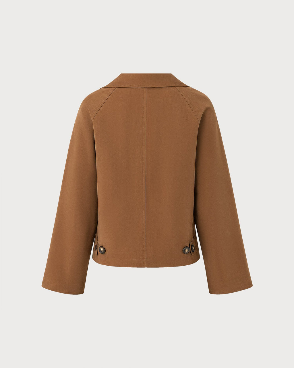 Brown Single Breasted Pockets Casual Jacket