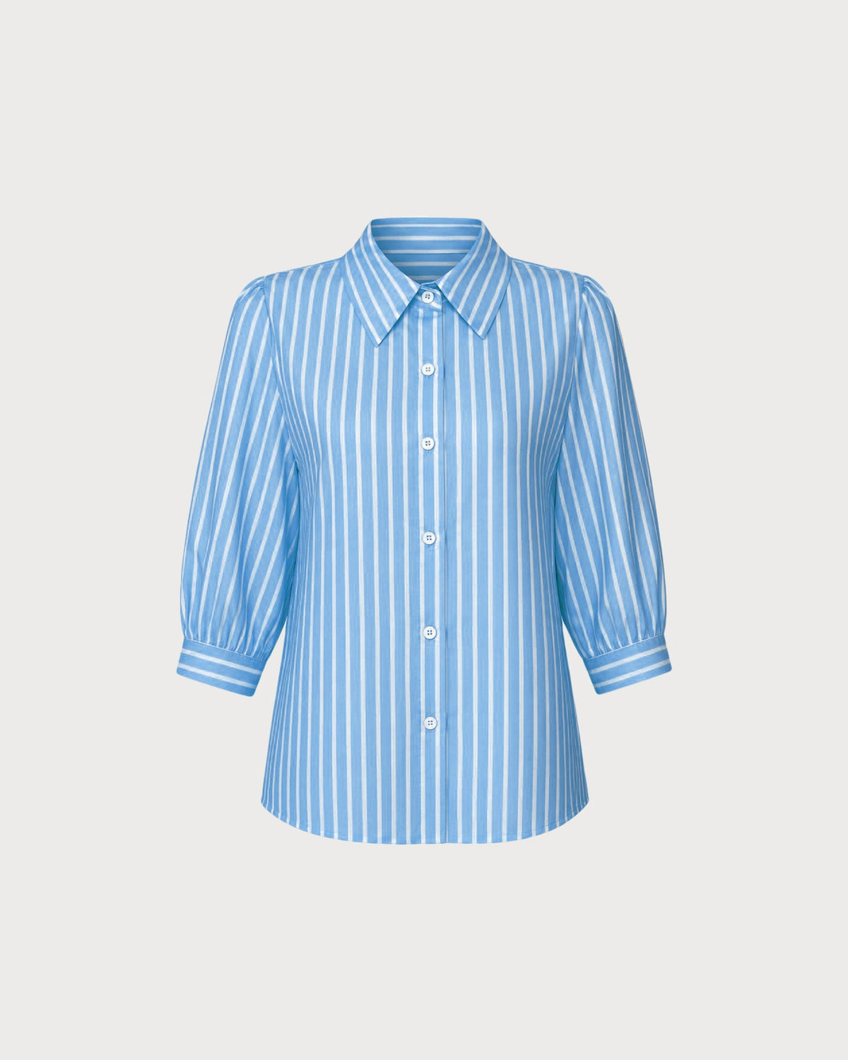Blue Collar Striped Button Shirt