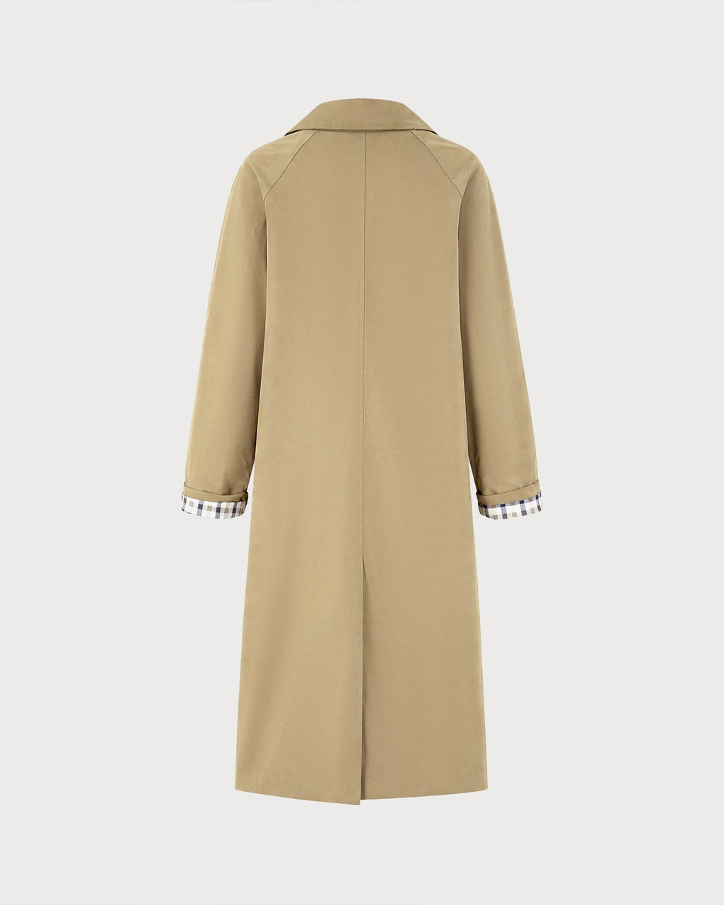Khaki Single Breasted Pockets Trench Coat