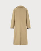 Khaki Single Breasted Pockets Trench Coat
