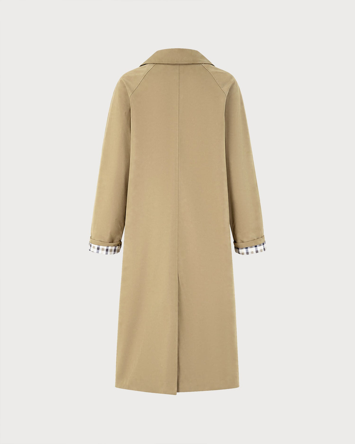 Khaki Single Breasted Pockets Trench Coat