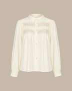 Apricot Long Sleeve See Through Shirt