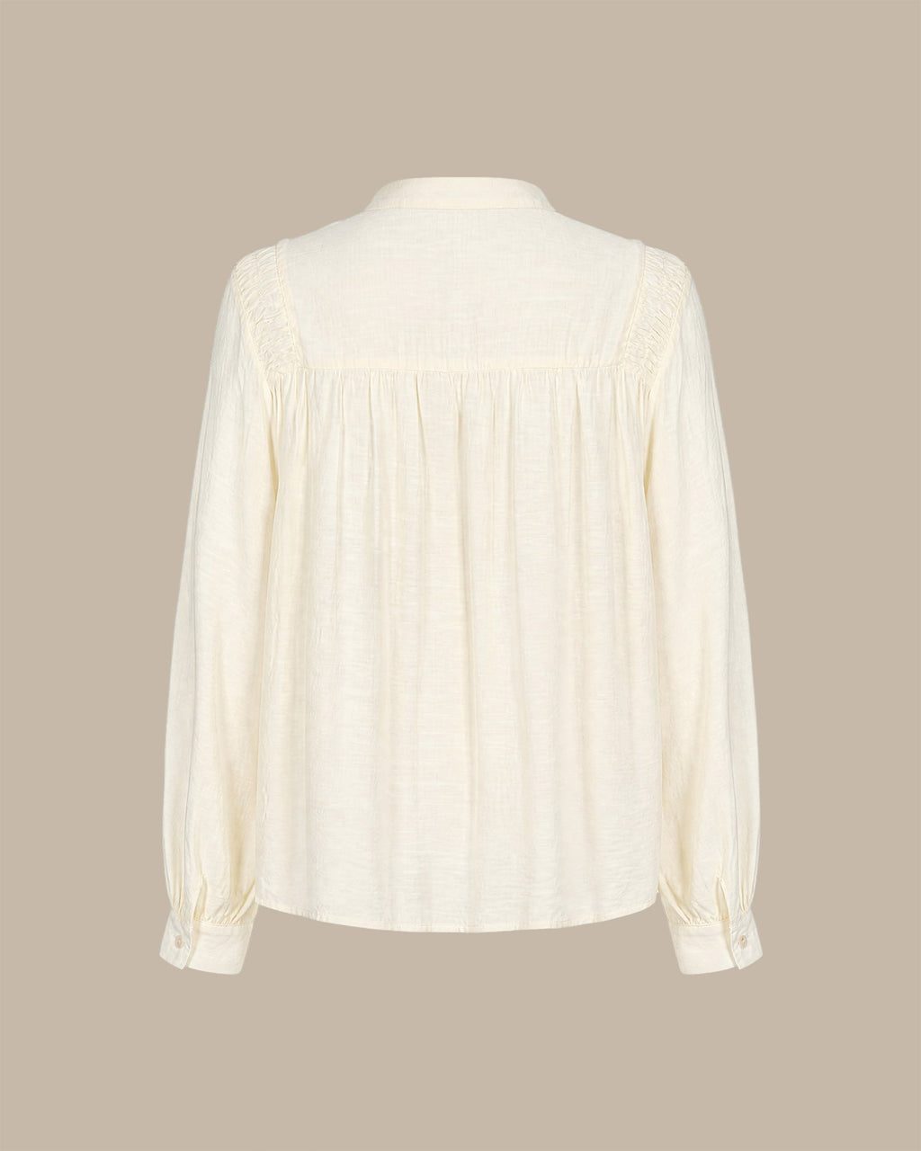 Apricot Long Sleeve See Through Shirt