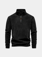 Mock-Neck Zip-Up Relaxed Cardigan